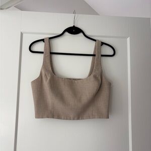 Wilfred Beige Crop Top